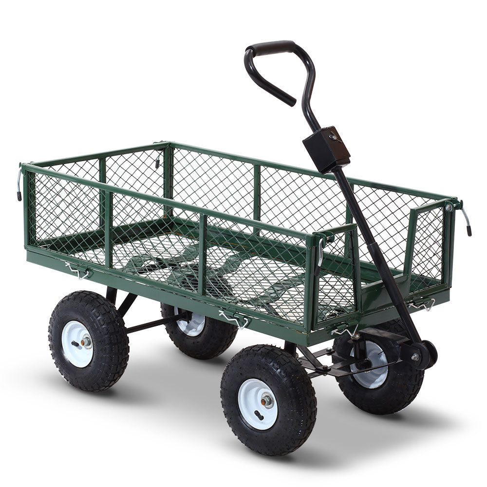 Mesh Garden Steel Cart - Green - image1