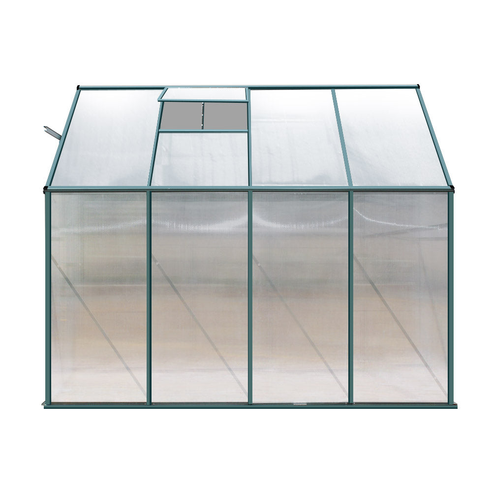 Greenfingers Greenhouse Aluminium Green House Garden Polycarbonate 2.52x1.27M - image3