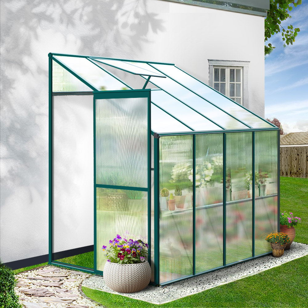 Greenfingers Greenhouse Aluminium Green House Garden Polycarbonate 2.52x1.27M - image8