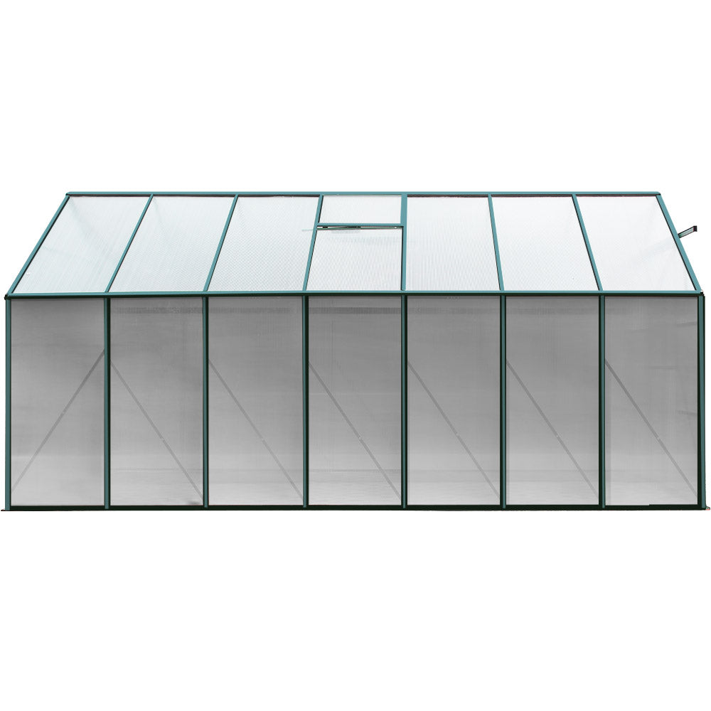 Aluminium Greenhouse Green House Garden Polycarbonate 4.43X2.44M - image3
