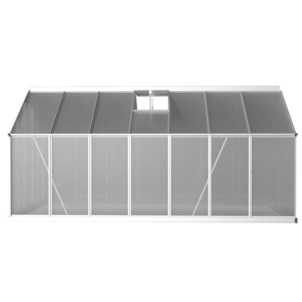 Greenhouse Aluminium Green House Polycarbonate Garden Shed 4.2x2.5M - image5