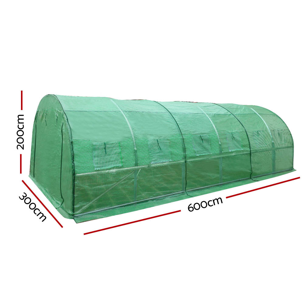Greenhouse 6MX3M Garden Shed Green House Storage Tunnel Plant Grow - image2