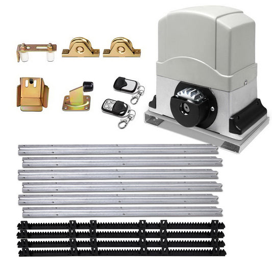 LockMaster Electric Sliding Gate Opener 1200KG With Hardware Kit 4M Rail - image1