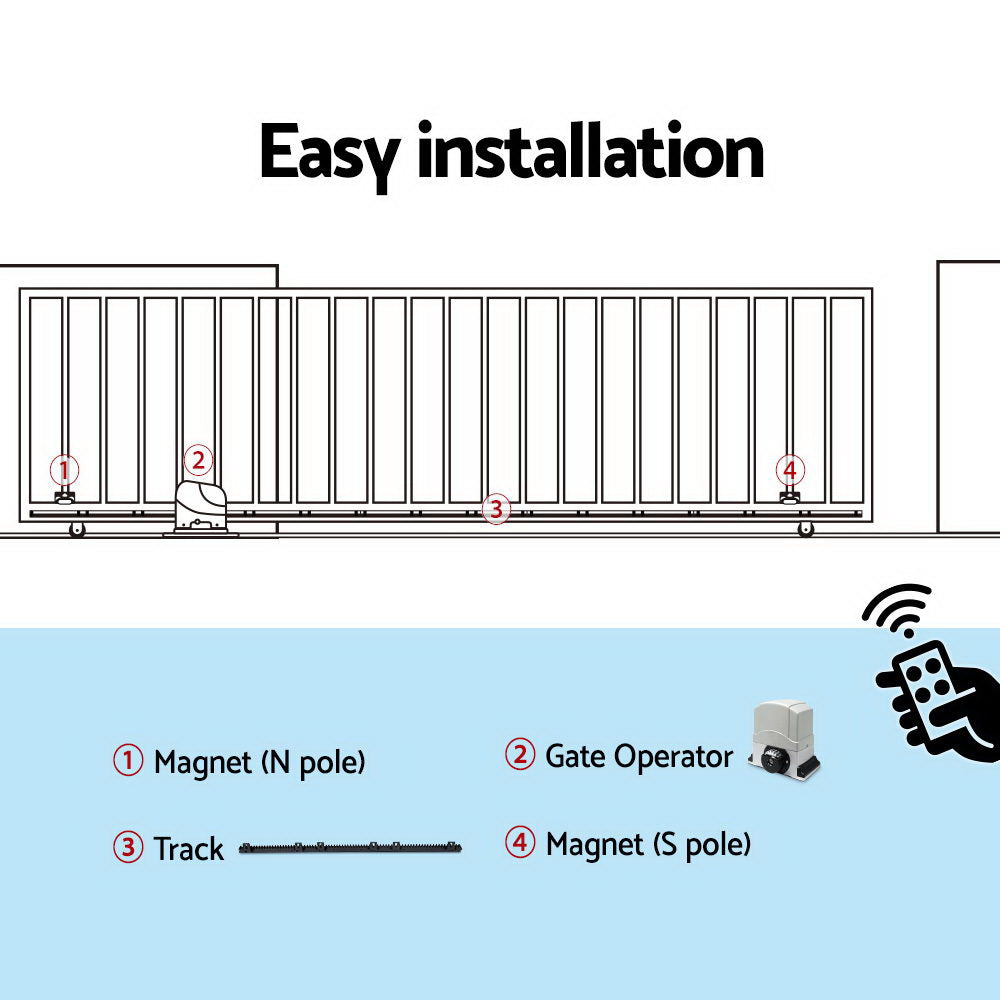 Auto Electric Sliding Gate Opener 1200KG 6M Rails - image6