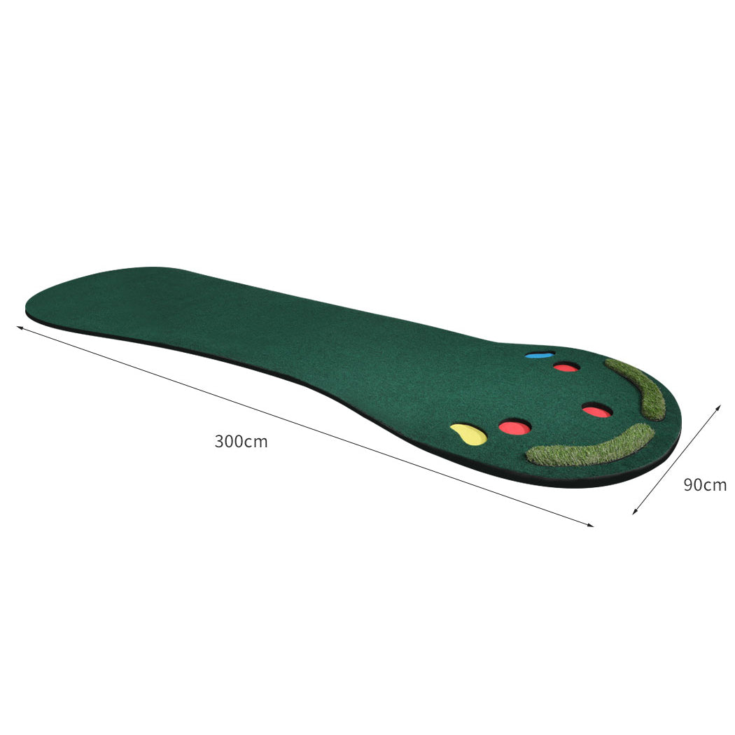 3M Golf Putting Mat Practice Training Indoor Outdoor Portable Slope Non-skid - image3