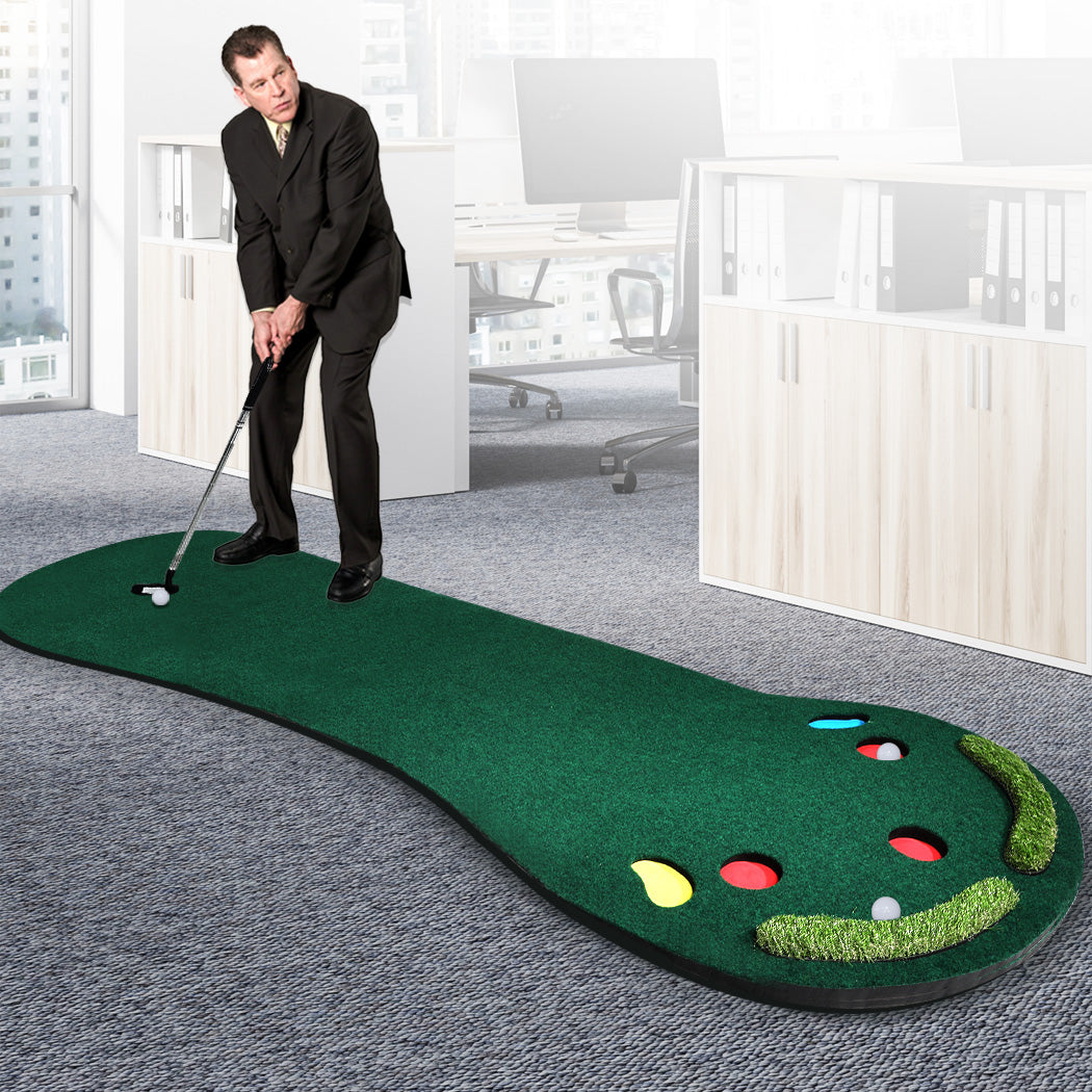 3M Golf Putting Mat Practice Training Indoor Outdoor Portable Slope Non-skid - image7