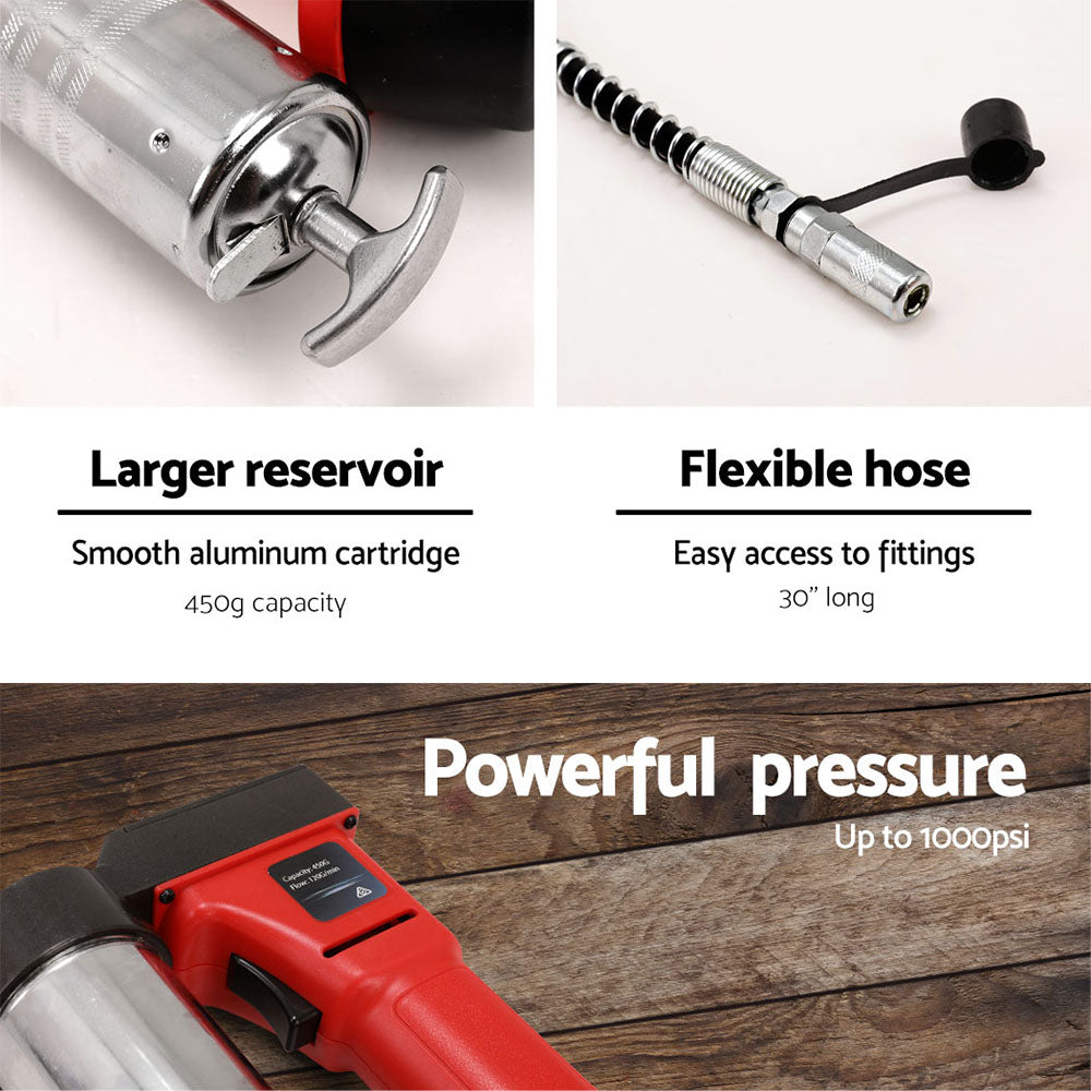 20V Rechargeable Cordless Grease Gun - Red - image4