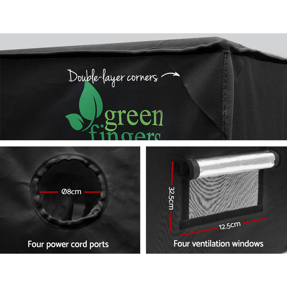 Hydroponics Grow Tent Kits Hydroponic Grow System 2.4m x 1.2m x 2m 600D Oxford - image3