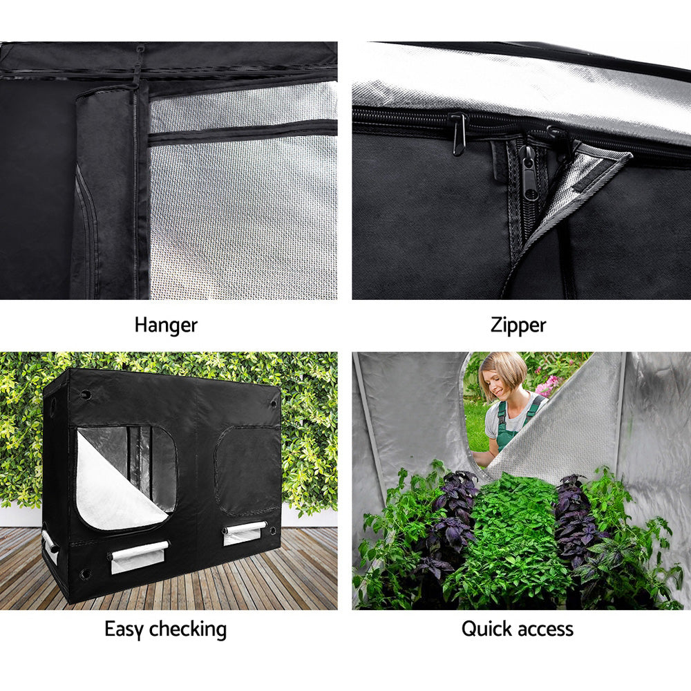 Hydroponics Grow Tent Kits Hydroponic Grow System 2.4m x 1.2m x 2m 600D Oxford - image6