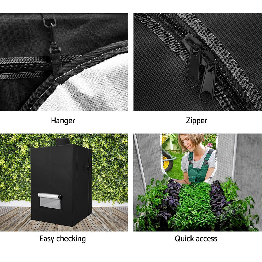 Hydroponics Grow Tent Kits Hydroponic Grow System Black 60X60X90CM 600D Oxford - image6