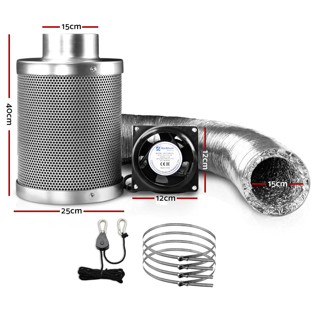 Ventilation Fan and Active Carbon Filter Ducting Kit - image2