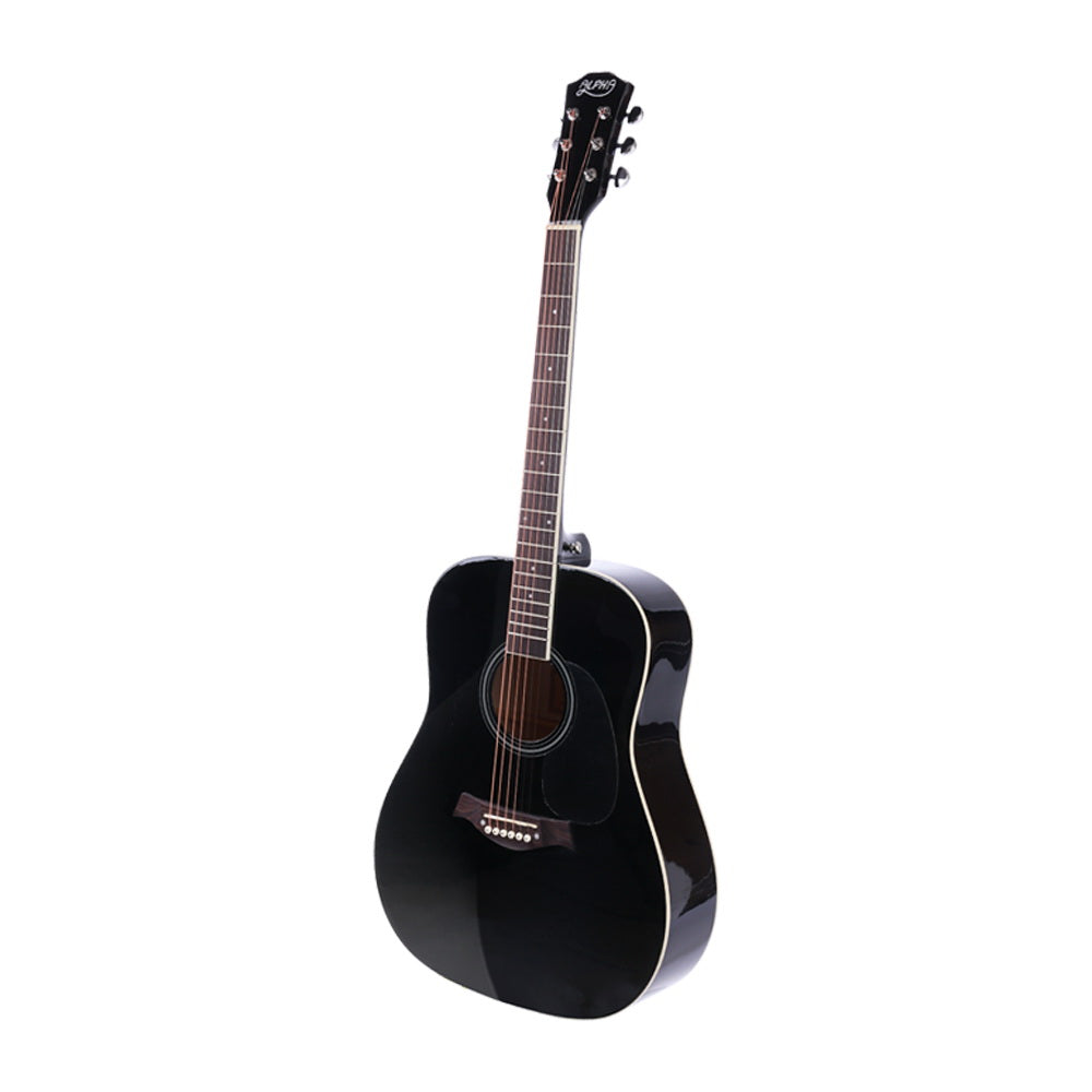 ALPHA 41 Inch Wooden Acoustic Guitar with Accessories set Black - image3