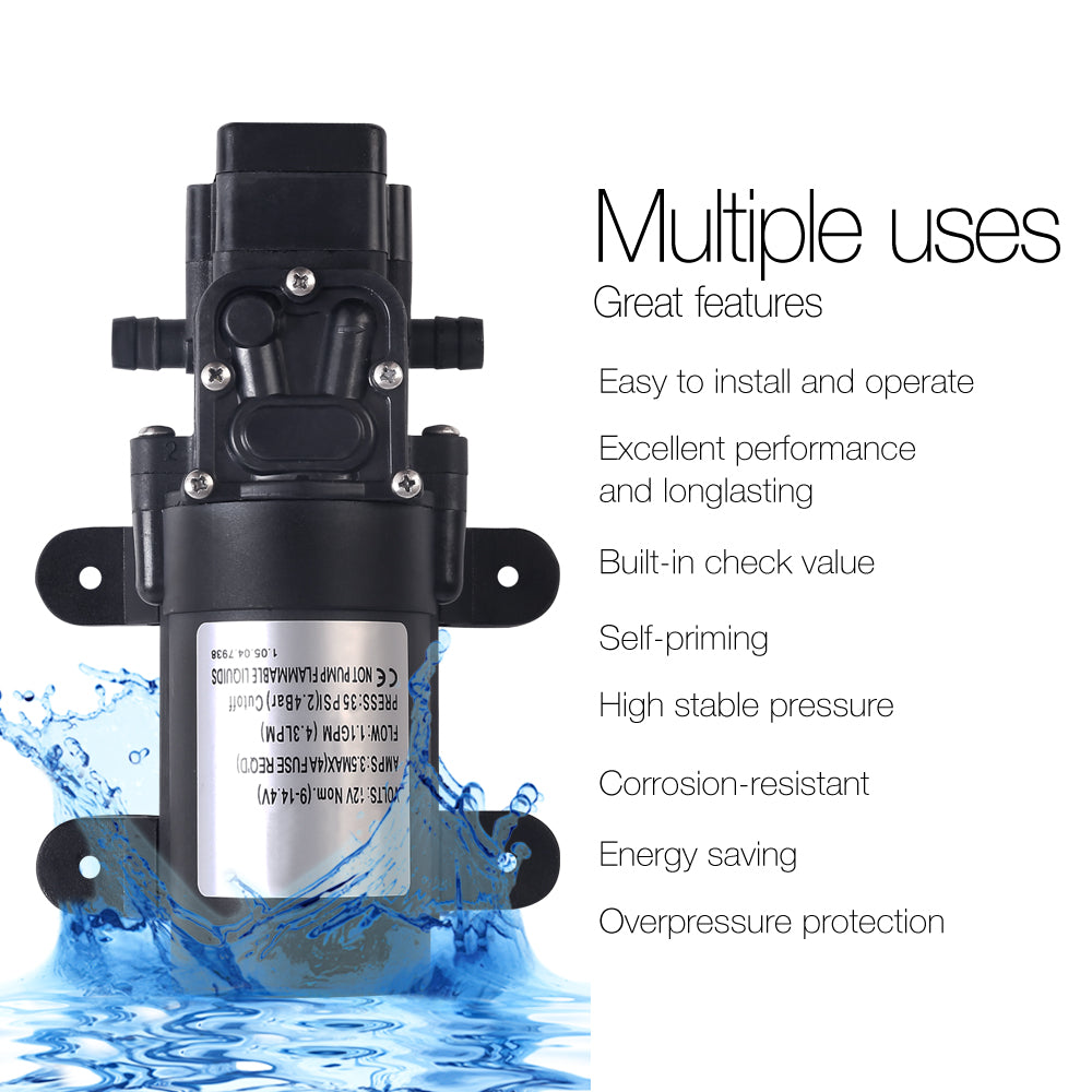 12V Portable Water Pressure Shower Pump - image3