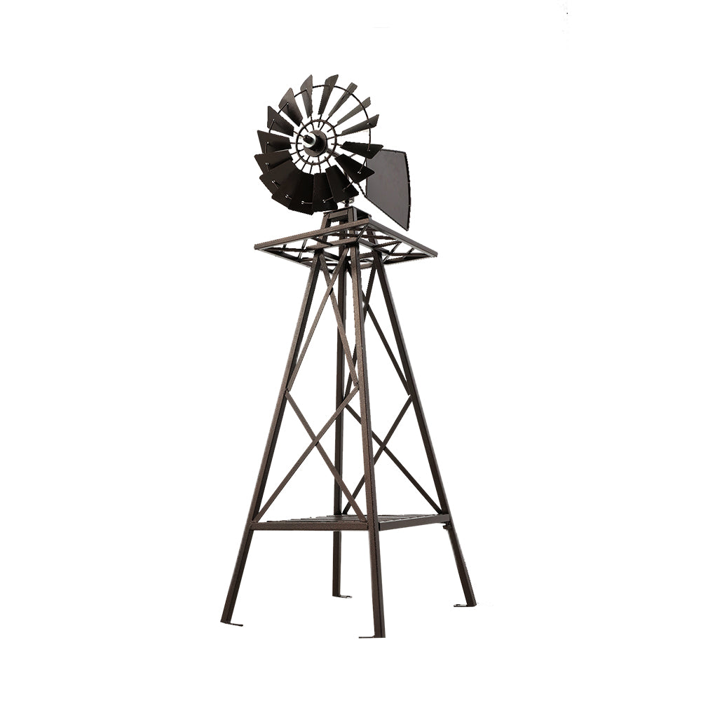 Garden Windmill 120cm Metal Ornaments Outdoor Decor Ornamental Wind Mill - image1