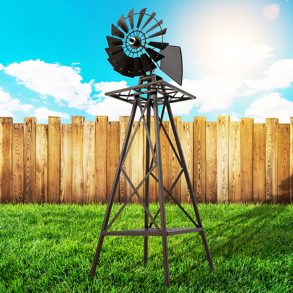 Garden Windmill 120cm Metal Ornaments Outdoor Decor Ornamental Wind Mill - image7