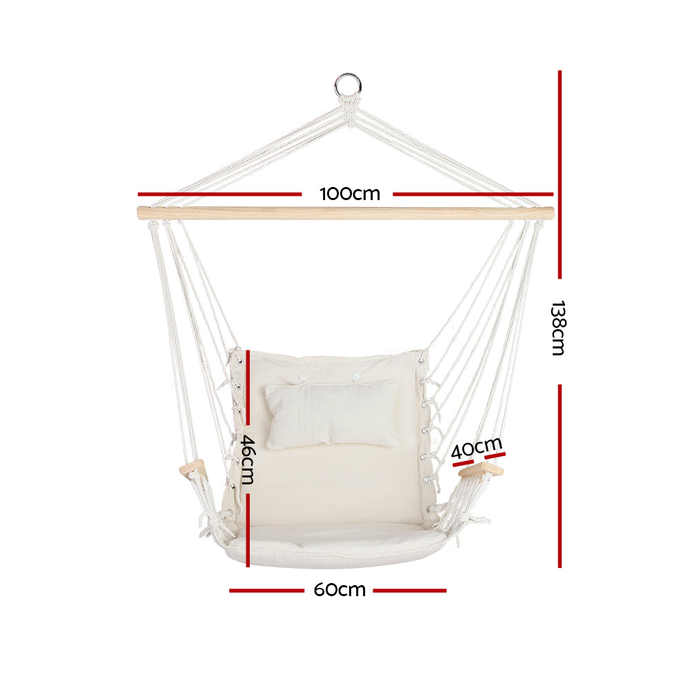 Hammock Hanging Swing Chair - Cream - image2