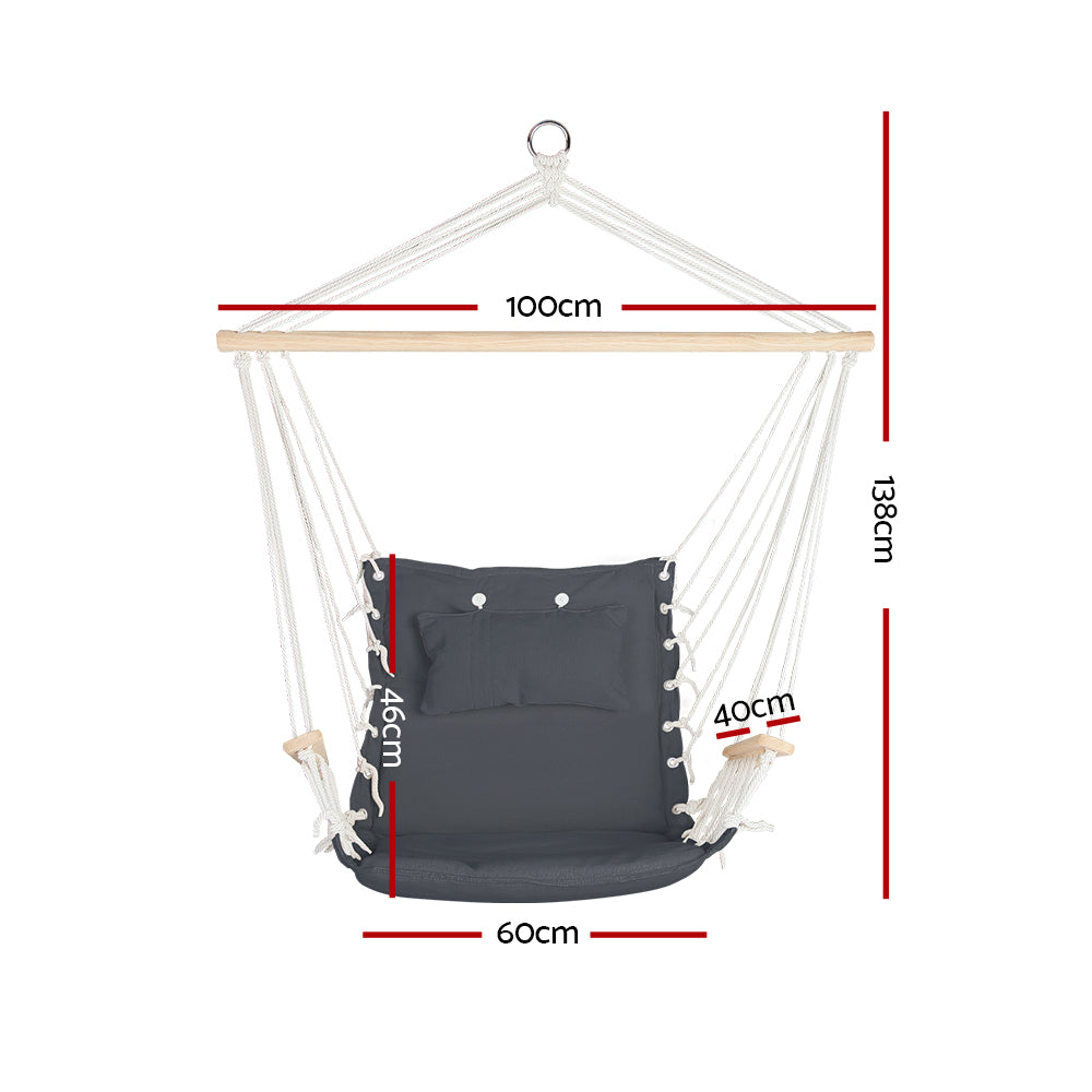 Hammock Hanging Swing Chair - Grey - image2