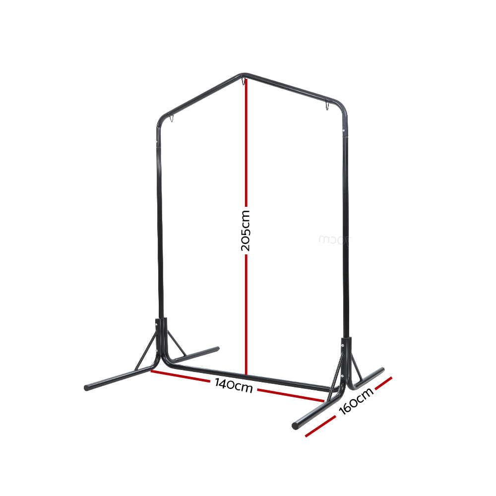Double Hammock Chair Stand Steel Frame 2 Person Outdoor Heavy Duty 200KG - image2
