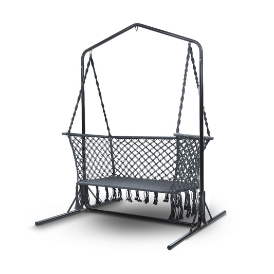 Gardeon Outdoor Swing Hammock Chair with Stand Frame 2 Seater Bench Furniture - image1