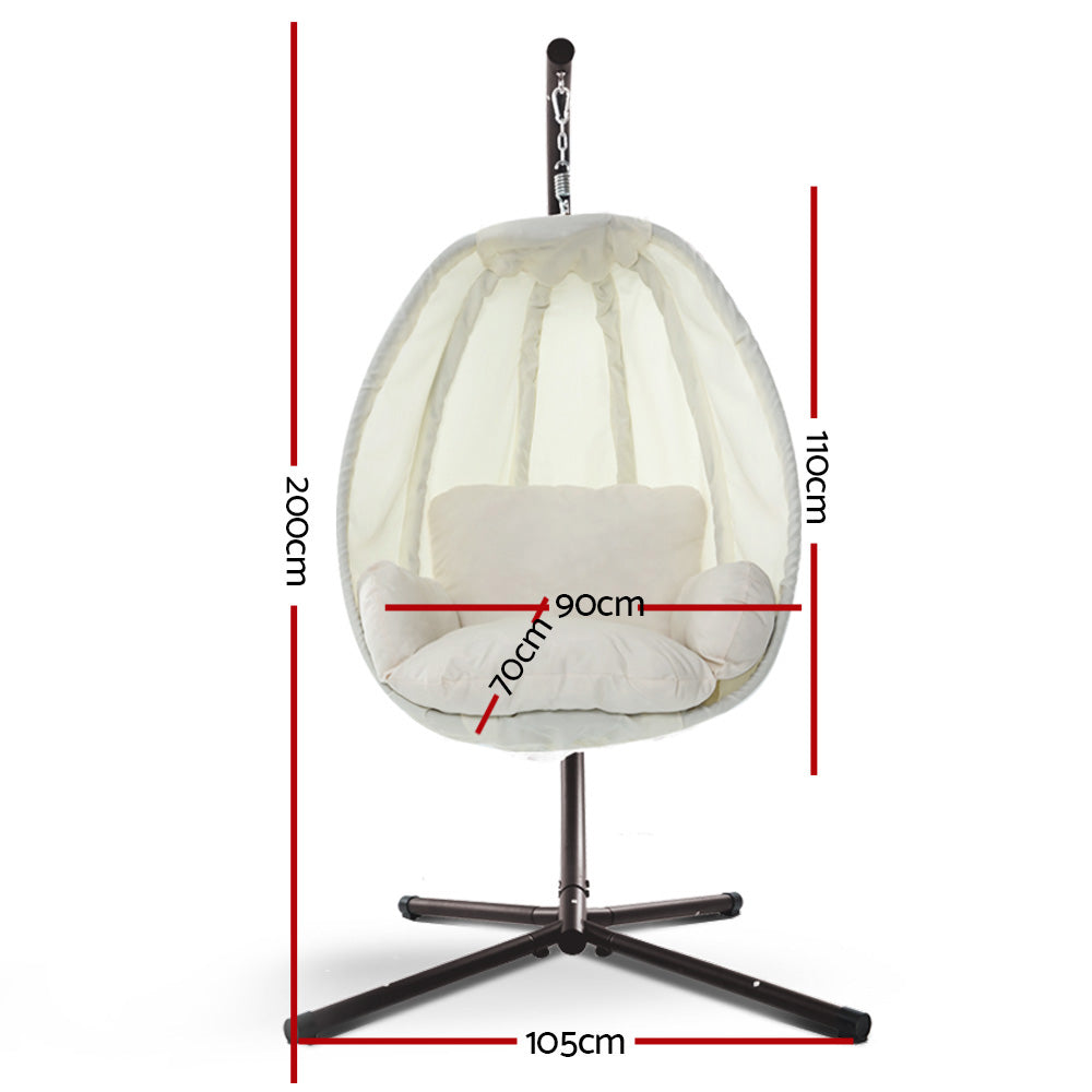 Outdoor Furniture Egg Hammock Porch Hanging Pod Swing Chair with Stand - image2