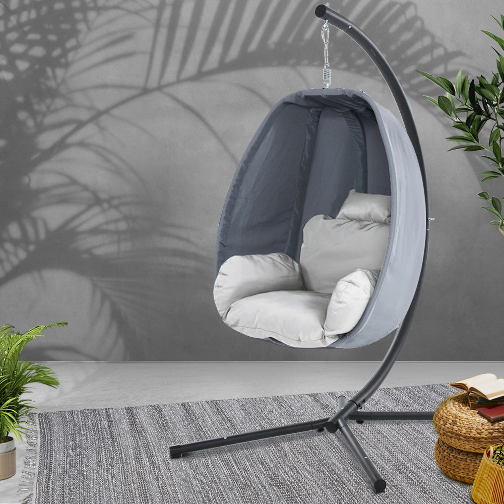 Outdoor Furniture Egg Hammock Hanging Swing Chair Pod Lounge Chairs - image7