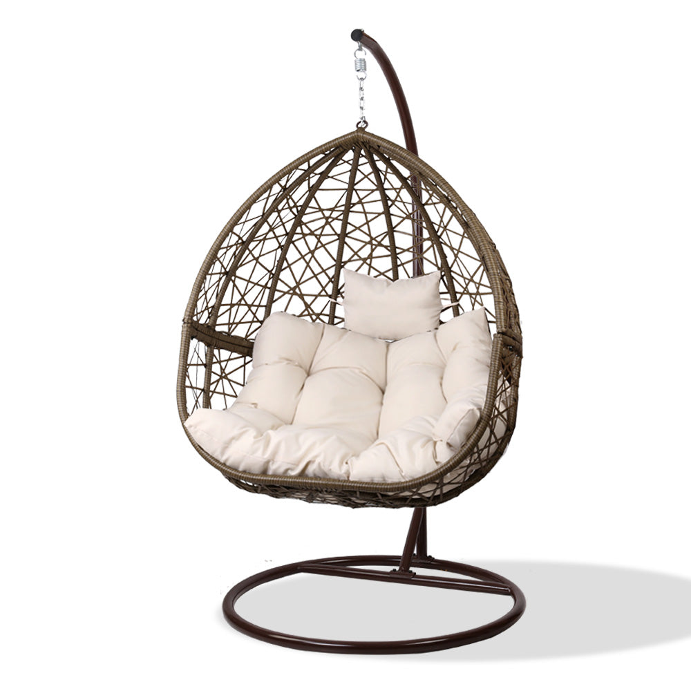 Outdoor Hanging Swing Chair - Brown - image1