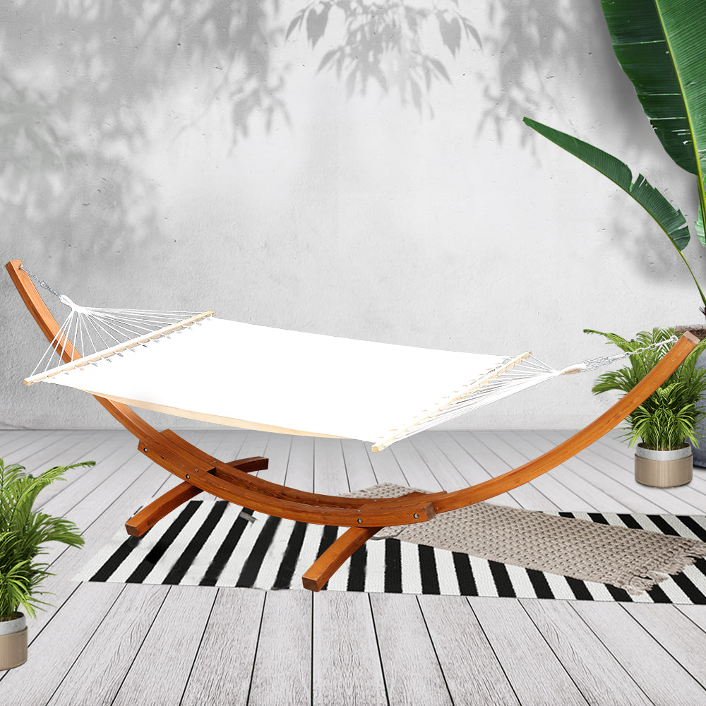 Double Hammock with Wooden Hammock Stand - image7