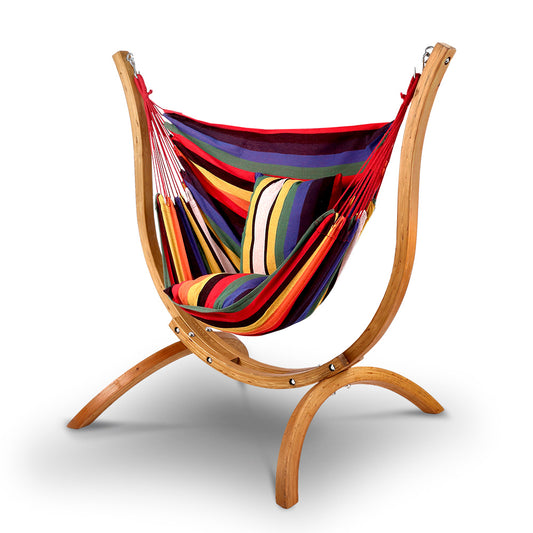 Hammock with Wooden Hammock Stand - image1