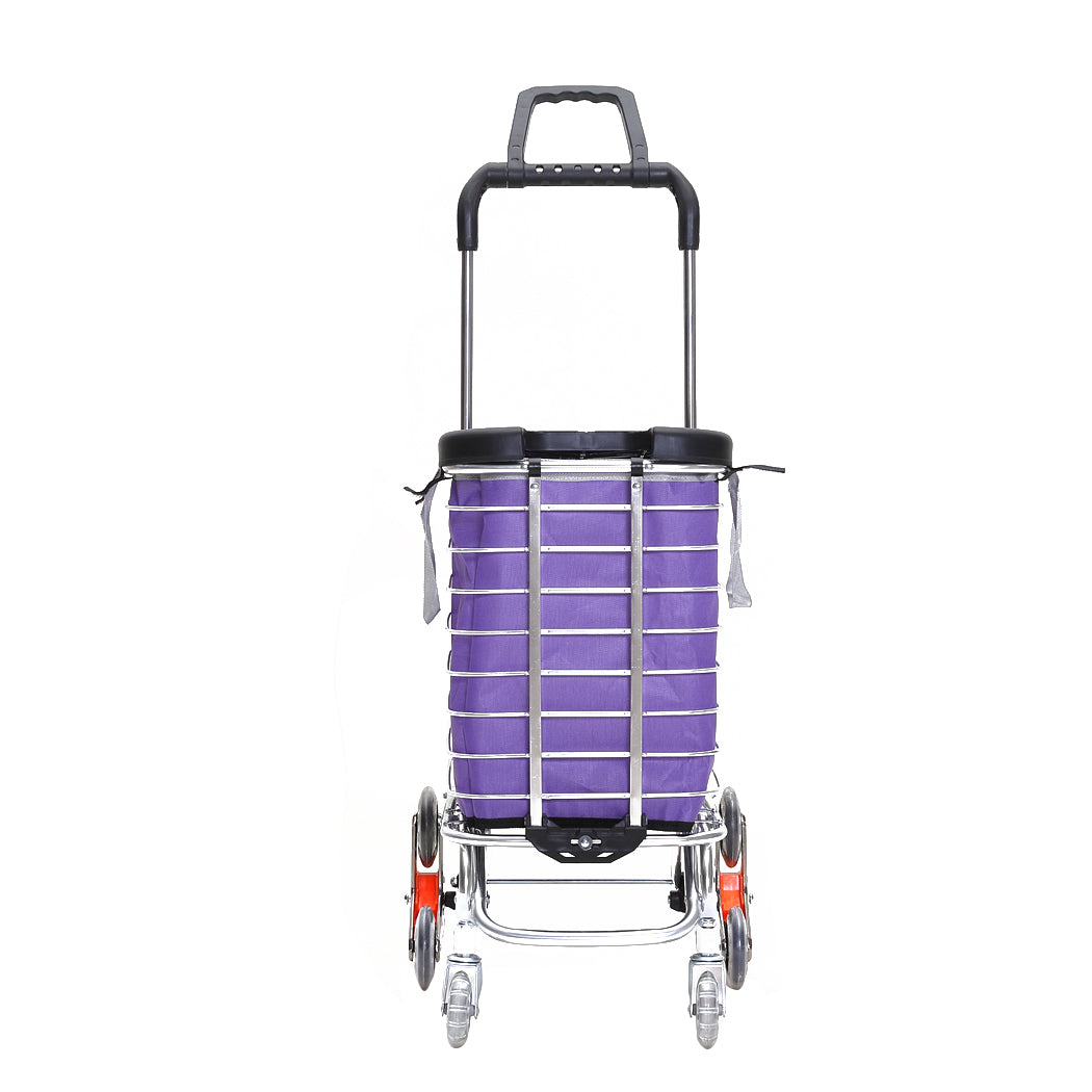 Foldable Shopping Cart Trolley Stainless Steel Basket Luggage Grocery Portable - image15