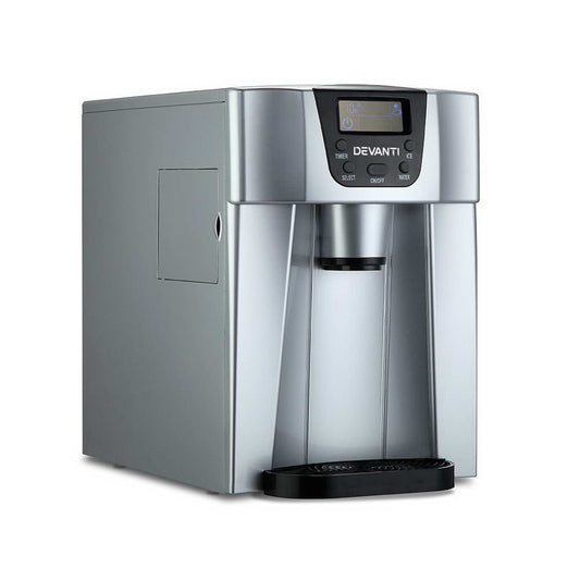 2L Portable Ice Cuber Maker & Water Dispenser - Silver - image1