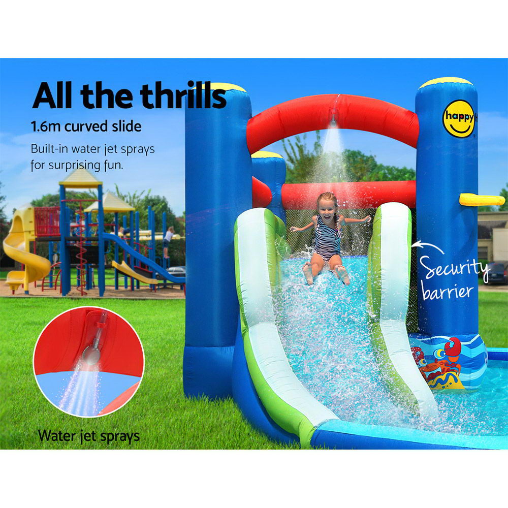 Happy Hop Inflatable Water Jumping Castle Bouncer Kid Toy Windsor Slide Splash - image4