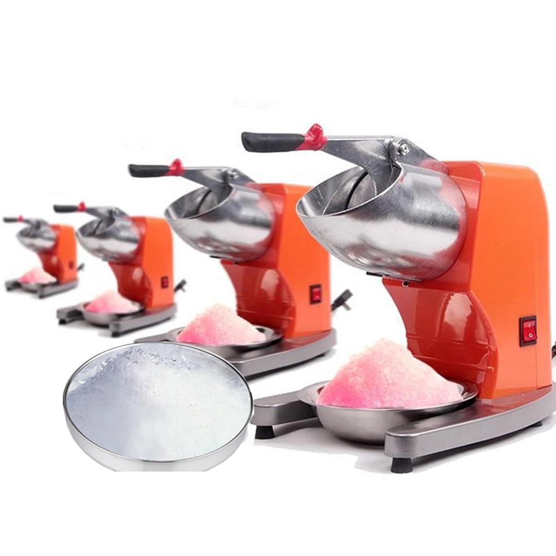 Premium Ice Shaver Electric Stainless Steel Ice Crusher Slicer Machine Commercial Orange - image6