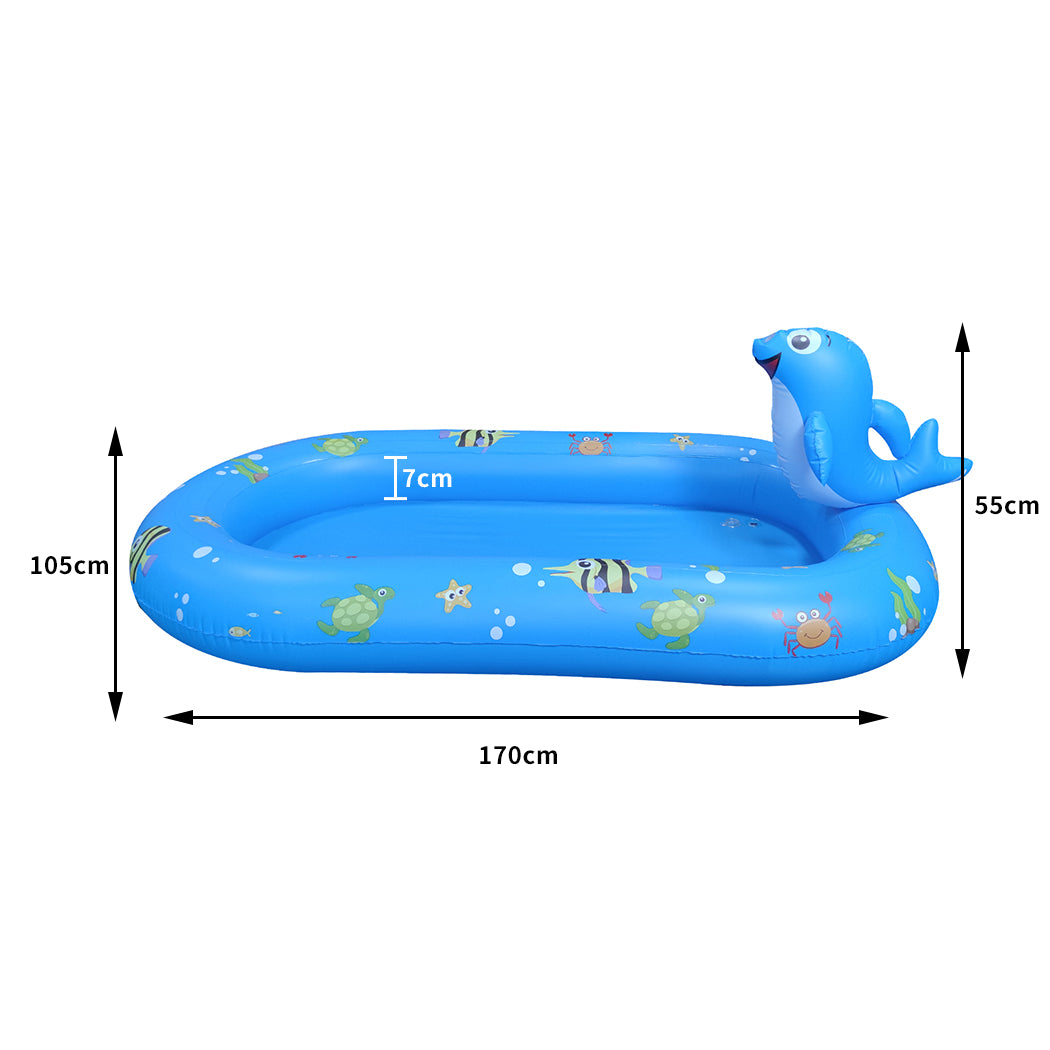 Inflatable Pool Water Splash Spray Mat Kids Children Sprinkler Play Pad Outdoor - image3