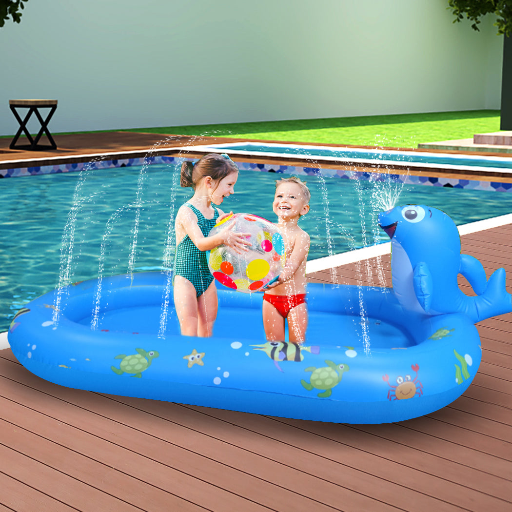 Inflatable Pool Water Splash Spray Mat Kids Children Sprinkler Play Pad Outdoor - image7