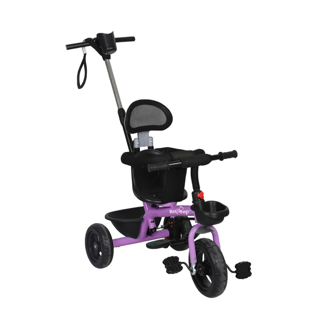 BoPeep Baby Walker Kids Tricycle Ride On Trike Toddler Balance Bicycle Purple - image1