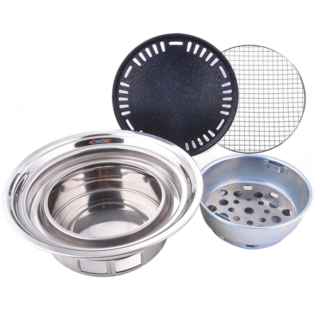 Premium BBQ Grill Stainless Steel Portable Smokeless Charcoal Grill Home Outdoor Camping - image4