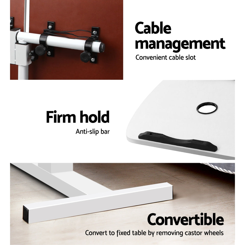 Adjustable Computer Stand with Cooler Fan - White - image5