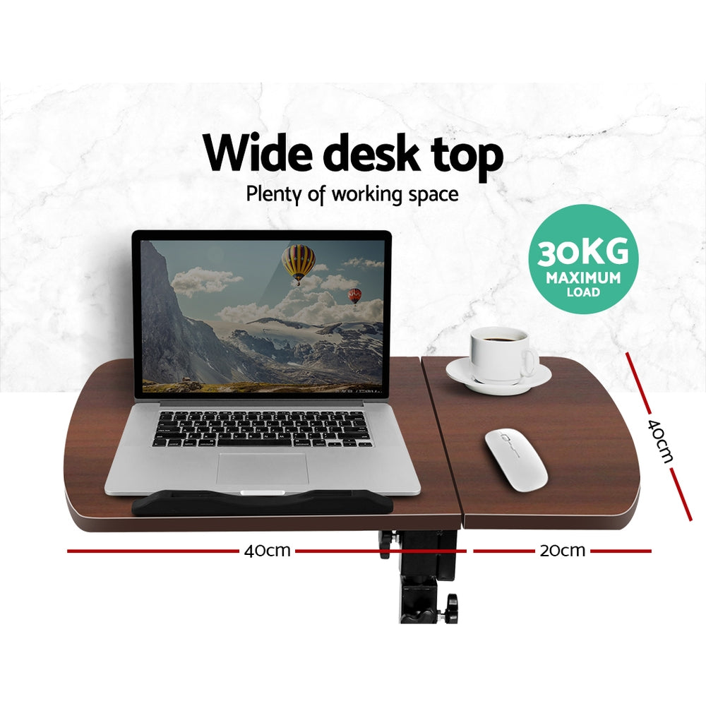 Laptop Table Desk Adjustable Stand - Walnut - image3