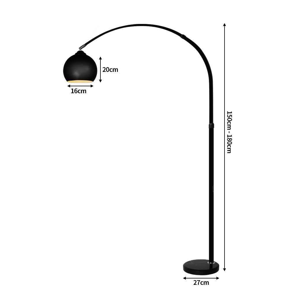 Modern LED Floor Lamp Stand Reading Light Height Adjustable Indoor Marble Base - image3