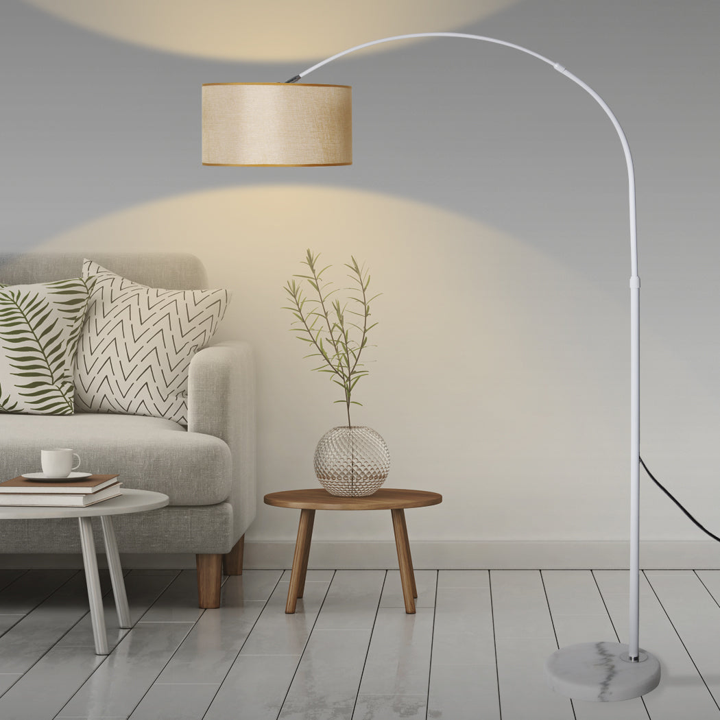 Modern LED Floor Lamp Reading Light Free Standing Height Adjustable Marble Base - image8