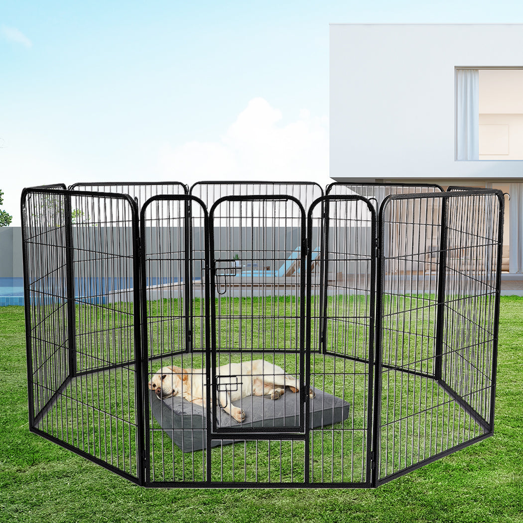 8 Panel Pet Dog Playpen Puppy Exercise Cage Enclosure Fence Cat Play Pen 32'' - image8