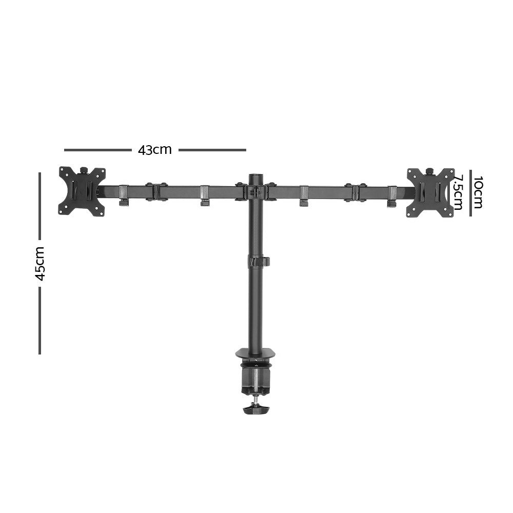 Monitor Arm Mount Dual 32" Black - image2