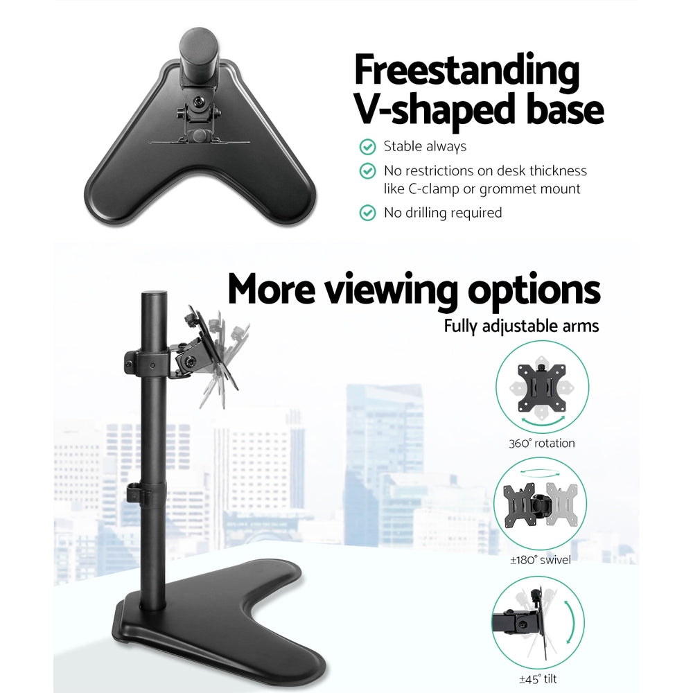 Monitor Arm Stand Single Black - image3