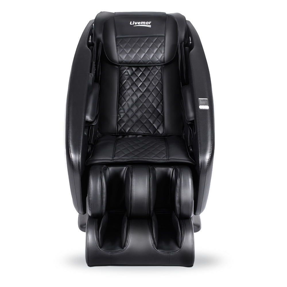 3D Electric Massage Chair Shiatsu SL Track Full Body 58 Air Bags Black - image3