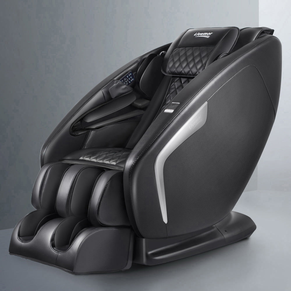 3D Electric Massage Chair Shiatsu SL Track Full Body 58 Air Bags Black - image7