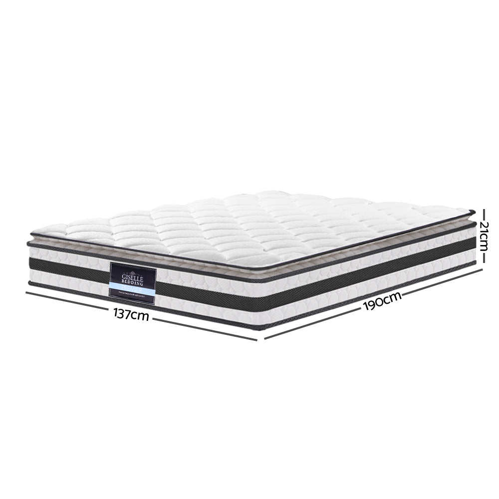 Bedding Double Size Pillow Top Spring Foam Mattress - image2