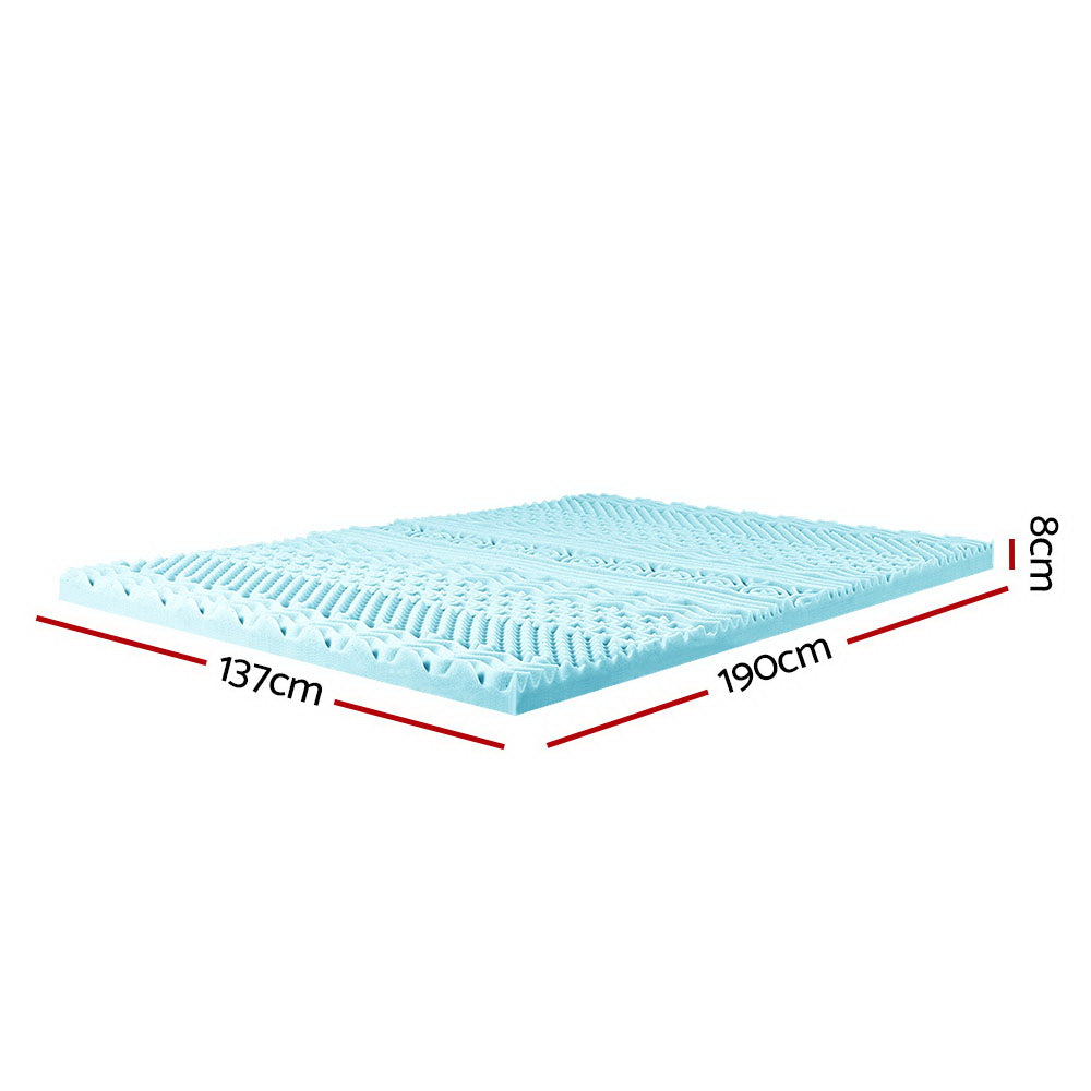 Bedding 11-zone Memory Foam Mattress Topper 8cm - Double - image2