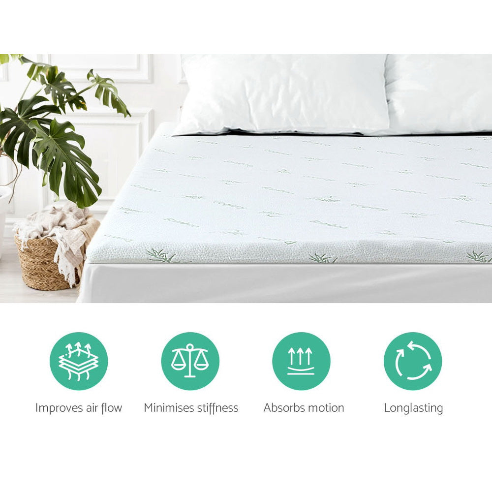 Bedding 11-zone Memory Foam Mattress Topper 8cm - Double - image5