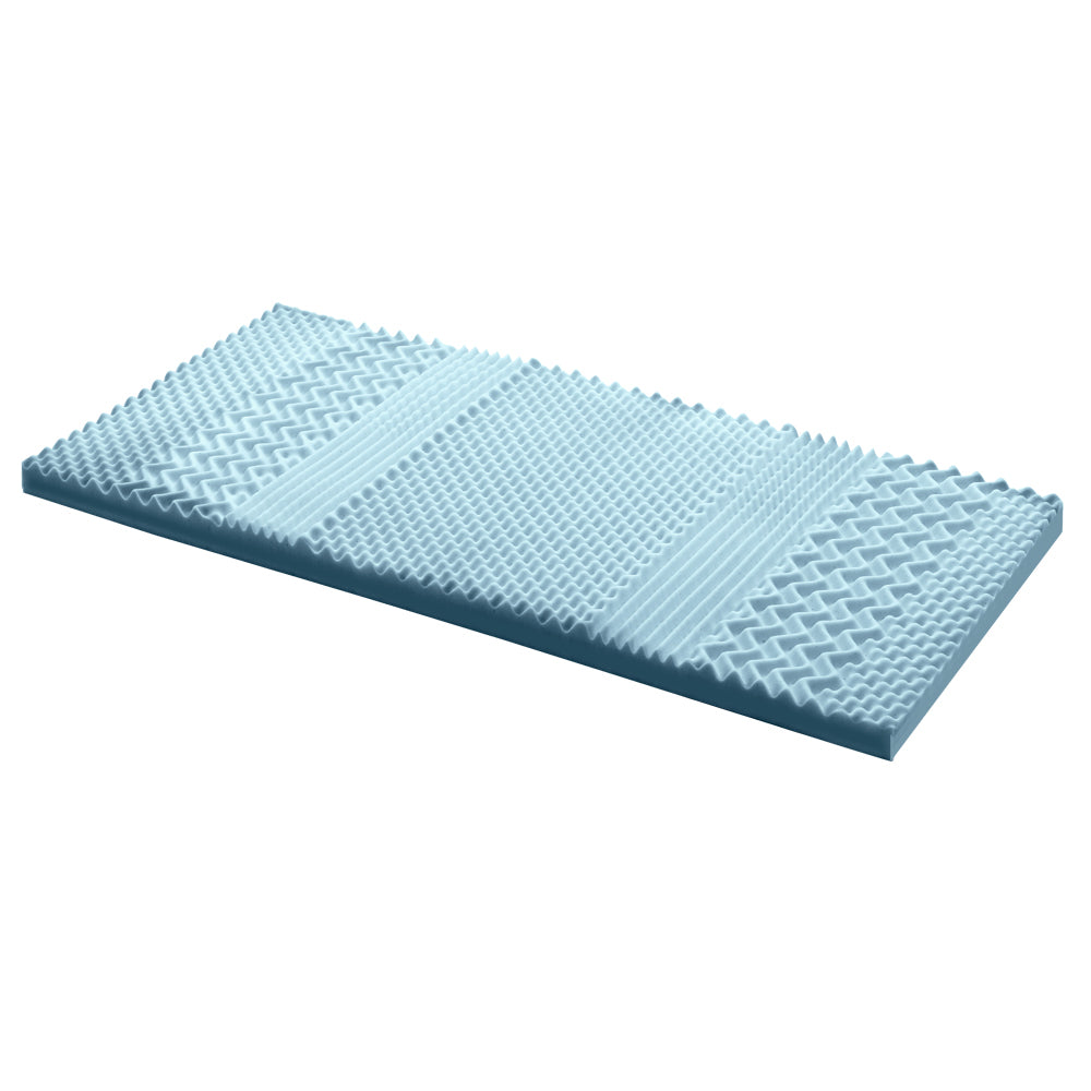 Bedding Cool Gel 7-zone Memory Foam Mattress Topper w/Bamboo Cover 8cm - Single - image1