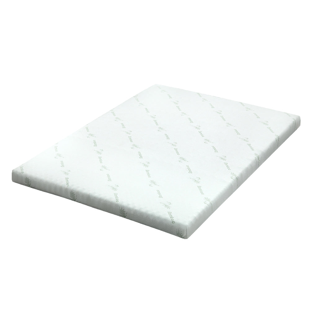 Bedding Cool Gel Memory Foam Mattress Topper w/Bamboo Cover 8cm - King - image1